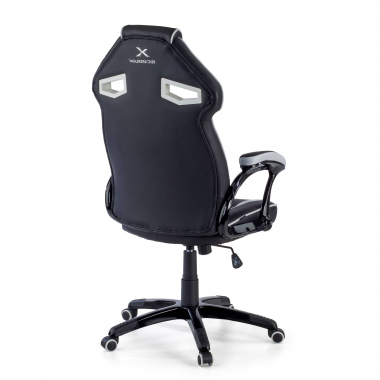 silla gaming blanco ecopiel piel sintetica brazos fijos 4