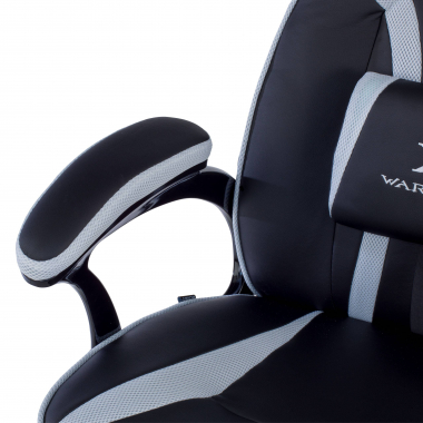 silla gaming blanco ecopiel piel sintetica brazos fijos 7