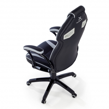 silla gaming blanco ecopiel piel sintetica brazos fijos 9