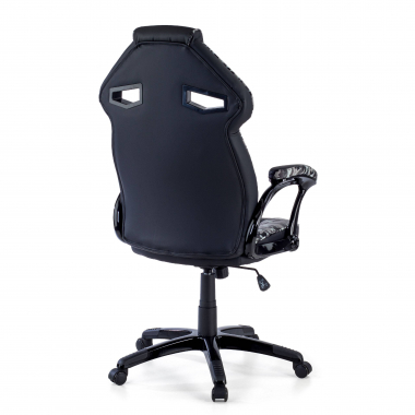 silla gaming gris camuflaje piel sintetica brazos fijos 4