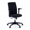 Silla Giratoria Sheryl white, brazos regulables, tapizada