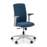 Silla Giratoria Sheryl white, brazos regulables, tapizada
