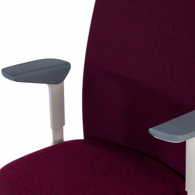 silla giratoria blanco rojo estructura blanca tela brazos regulables 1d 8