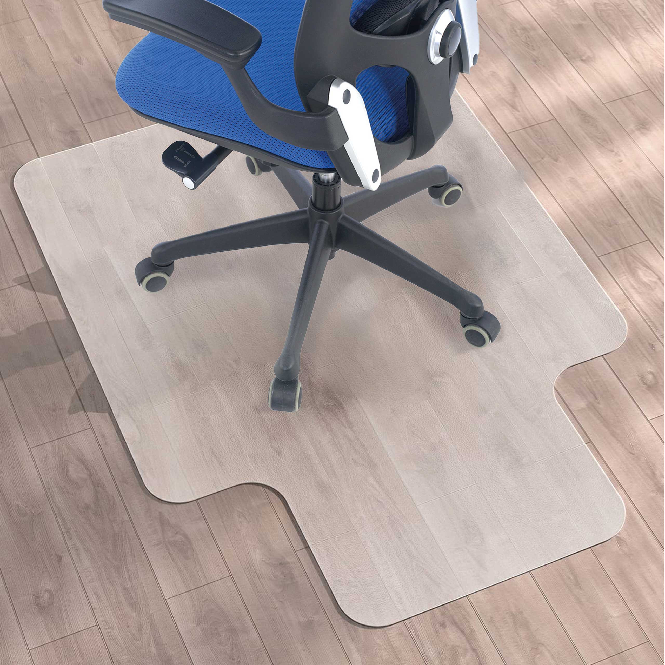  Protector de suelo de PVC transparente para silla de oficina en  alfombra, silla de juego/sillas de salón, protector de alfombra de vinilo  de plástico, antideslizante, impermeable, grandes (tamaño : 55 x