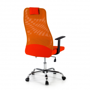 silla de oficina naranja sigma malla brazos fijos reposacabezas 6