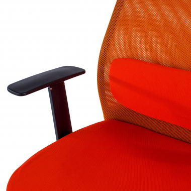 silla de oficina naranja sigma malla brazos fijos reposacabezas 5