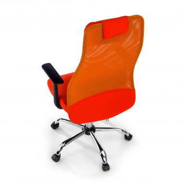silla de oficina naranja sigma malla brazos fijos reposacabezas 8