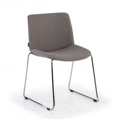 silla confidente gris sin brazos tela brazos fijos 1