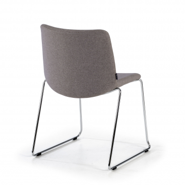 silla confidente gris sin brazos tela brazos fijos 5