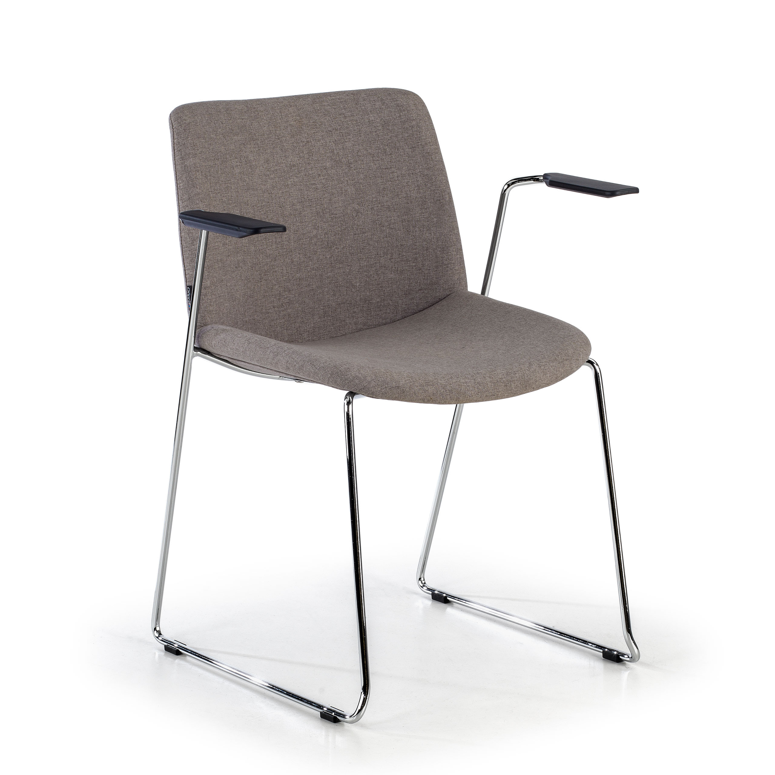Silla confidente Flow respaldo envolvente Patín, con brazos