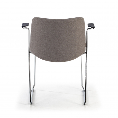 silla confidente gris con brazos tela brazos fijos 6