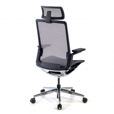 silla de oficina negro con reposacabezas malla brazos regulables 4d soporte lumbar reposacabezas 7