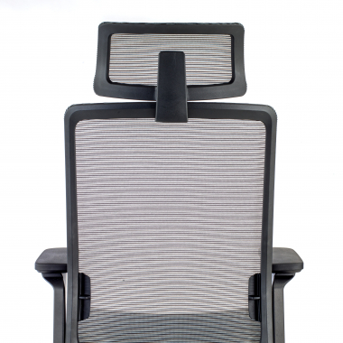 silla de oficina negro con reposacabezas malla brazos regulables 4d soporte lumbar reposacabezas 5