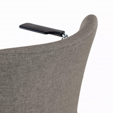 silla confidente gris con brazos tela brazos fijos 7