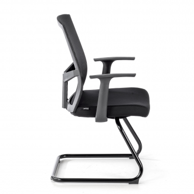 silla confidente negro silla confidente malla brazos fijos 4