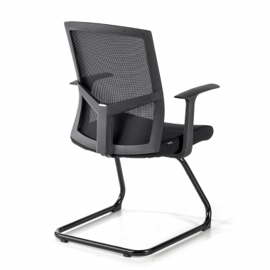 silla confidente negro silla confidente malla brazos fijos 6