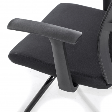 silla confidente negro silla confidente malla brazos fijos 5