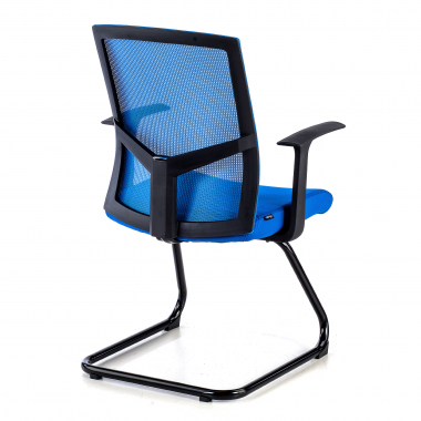 silla confidente azul silla confidente malla brazos fijos 6