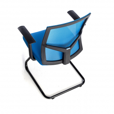 silla confidente azul silla confidente malla brazos fijos 8