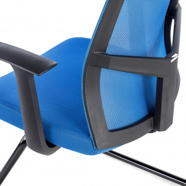silla confidente azul silla confidente malla brazos fijos 5