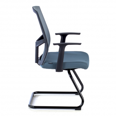 silla confidente gris silla confidente malla brazos fijos 4