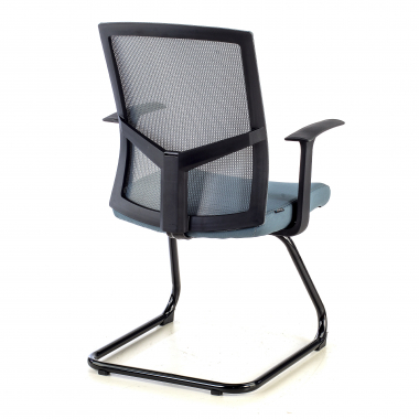 silla confidente gris silla confidente malla brazos fijos 6