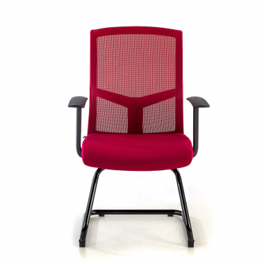 silla confidente rojo silla confidente malla brazos fijos 3