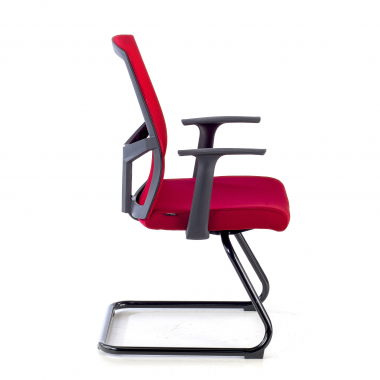 silla confidente rojo silla confidente malla brazos fijos 4
