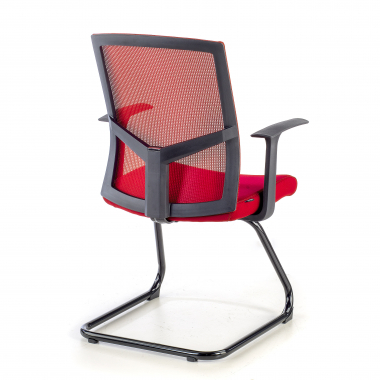 silla confidente rojo silla confidente malla brazos fijos 5