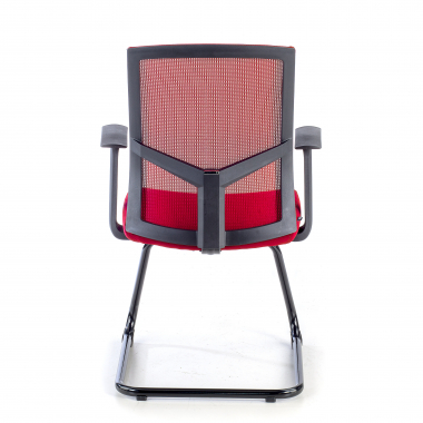 silla confidente rojo silla confidente malla brazos fijos 7