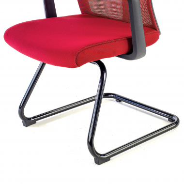 silla confidente rojo silla confidente malla brazos fijos 8