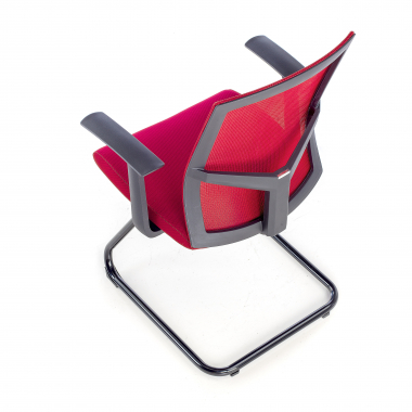 silla confidente rojo silla confidente malla brazos fijos 9