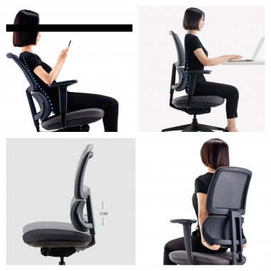 silla ergonomica negro bjorg malla brazos regulables 3d soporte lumbar reposacabezas 9