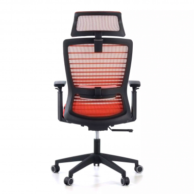 silla de oficina rojo tesla malla brazos regulables 3d soporte lumbar reposacabezas 8