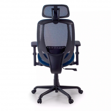 silla ergonomica azul locktech malla brazos regulables 1d soporte lumbar reposacabezas 8