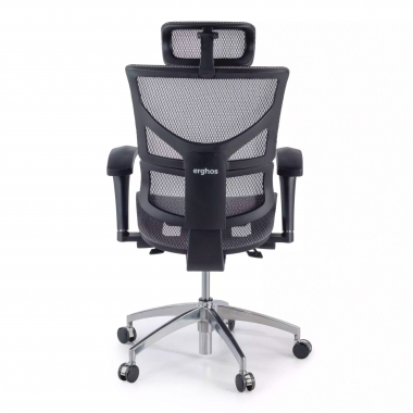 silla ergonomica gris next1 con reposacabezas malla brazos regulables 4d soporte lumbar reposacabezas 7