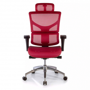 silla ergonomica rojo next1 con reposacabezas malla brazos regulables 4d soporte lumbar reposacabezas 3