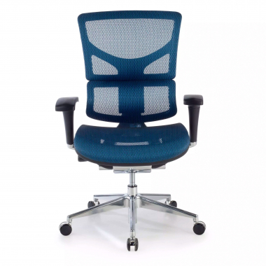silla ergonomica azul next2 sin reposacabezas malla brazos regulables 4d doble soporte lumbar 4