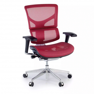 silla ergonomica rojo next2 sin reposacabezas malla brazos regulables 4d doble soporte lumbar 1