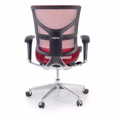 silla ergonomica rojo next2 sin reposacabezas malla brazos regulables 4d doble soporte lumbar 6
