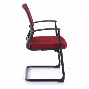 silla confidente rojo alpha malla brazos fijos 4