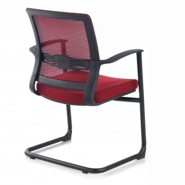 silla confidente rojo alpha malla brazos fijos 6