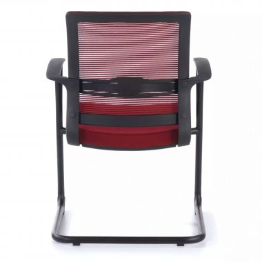 silla confidente rojo alpha malla brazos fijos 7