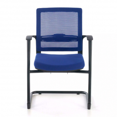 silla confidente azul alpha malla brazos fijos 3