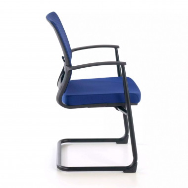 silla confidente azul alpha malla brazos fijos 4