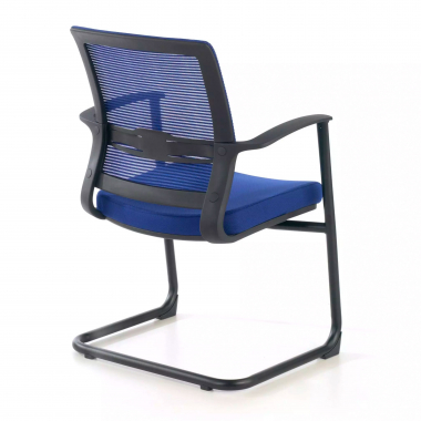 silla confidente azul alpha malla brazos fijos 6