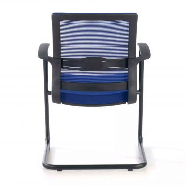 silla confidente azul alpha malla brazos fijos 7