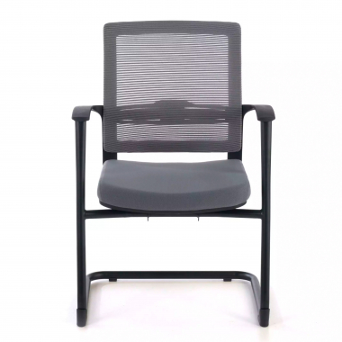 silla confidente gris alpha malla brazos fijos 3