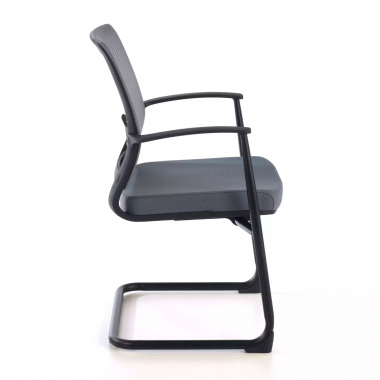 silla confidente gris alpha malla brazos fijos 4