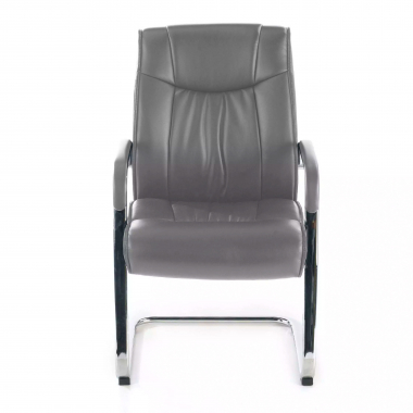 silla confidente gris patin piel natural piel natural brazos tapizados 3